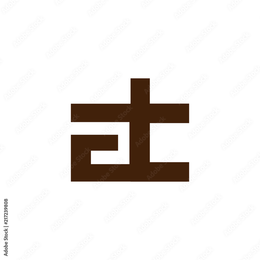 Fototapeta premium at Initial Letter lowercase Linked logo icon vector