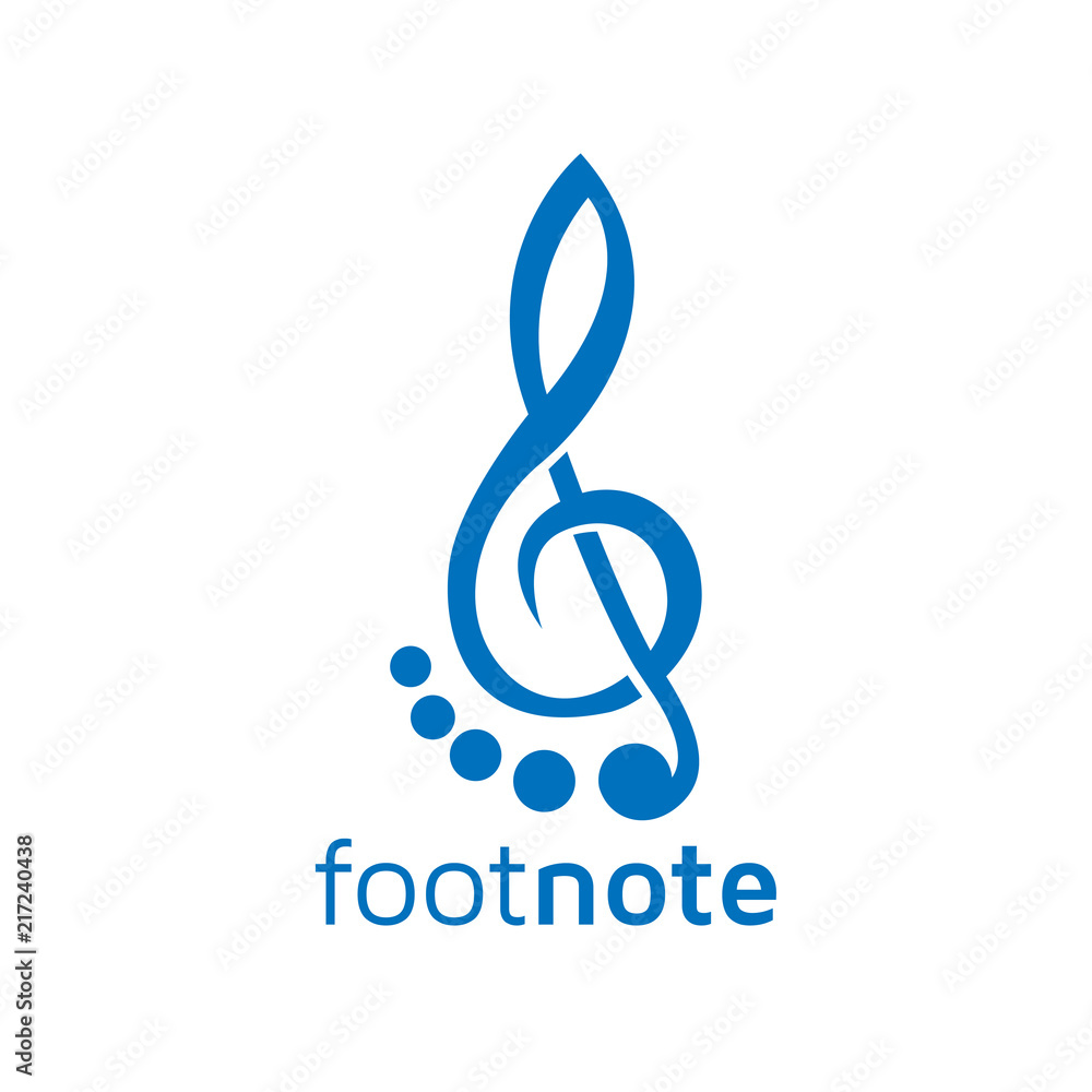Naklejka premium feet note music logo icon vector template