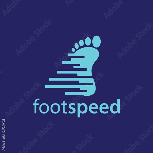 foot speed logo icon vector template