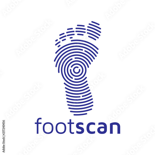 foot scan technology logo icon vector
