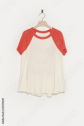 red simple clothes on the white background. © dohee