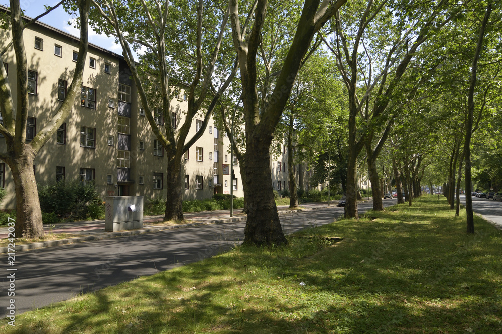 Obraz premium ドイツ・ベルリンのモダニズム集合住宅群：グロースジードルング・ブリッツ