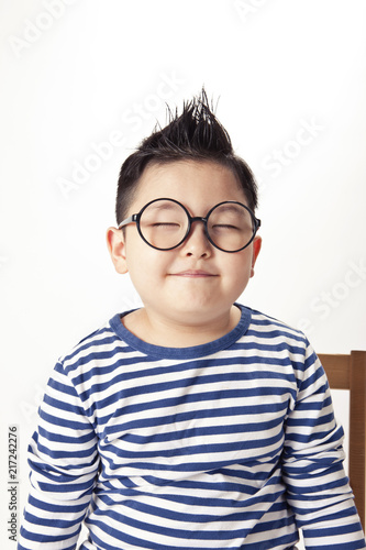 pretty asian little boy portrait