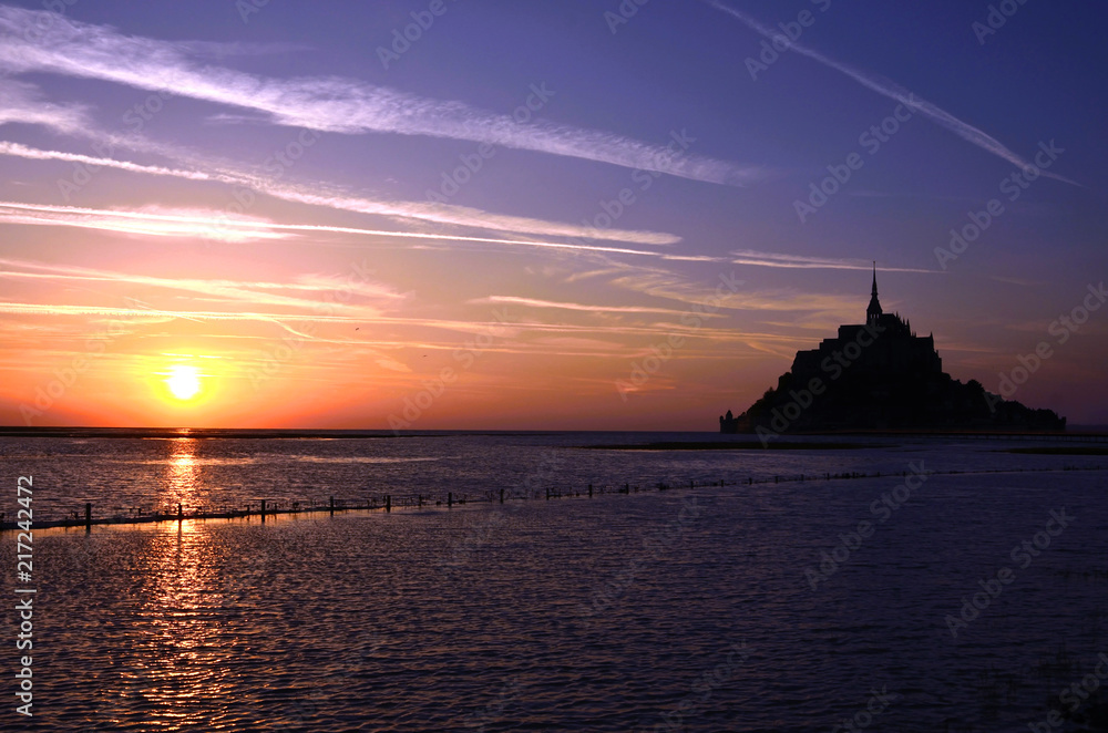 Mont-Saint-Michel and its Bay in France