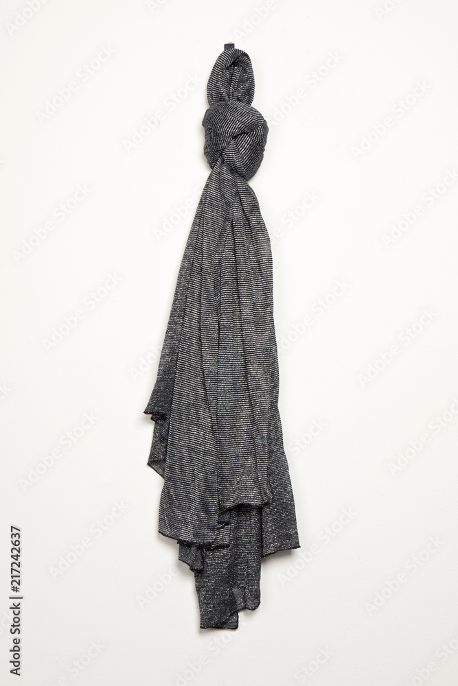 black scarf isolated white.