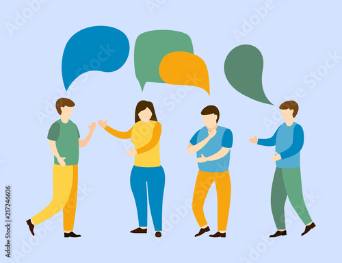 Business discussion social network with dialogue bubbles
