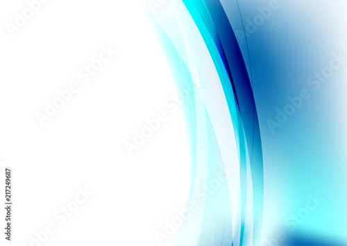 Blue concept abstract waves vector background