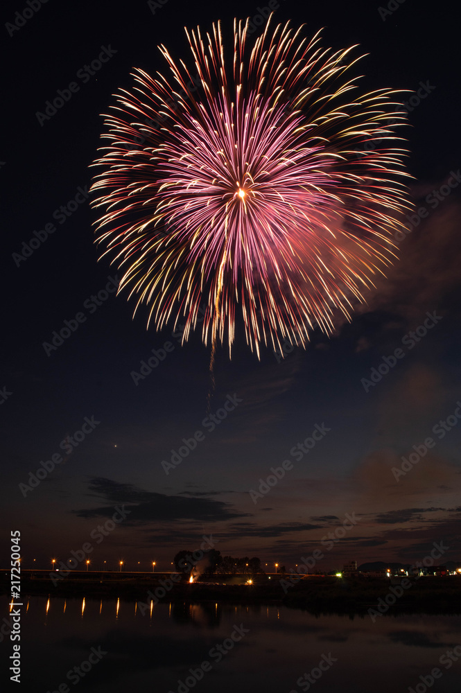 Sanjo fire work at Japan's contry side Sanjo fire work at Japan's contry side
