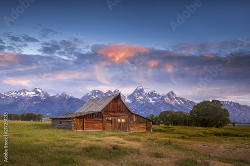 Early morning clouds over Mormon Row in Wyoming's Grand Teton National Park