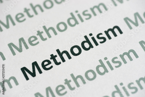 Tableau sur toile word Methodism printed on paper macro