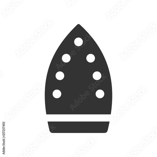 Утюг. Чёрно белая иконка.