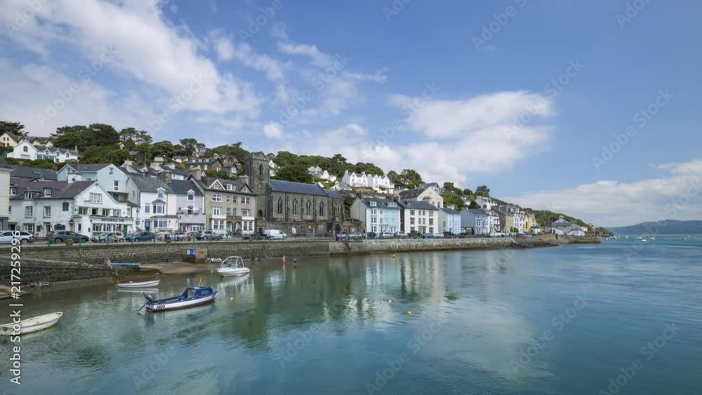 Welsh Coastal Town at Bright Suny Day Welsh Coastal Town at Bright Suny Day