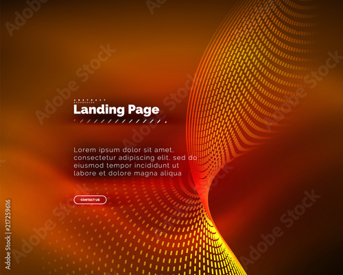 Neon glowing background for landing page