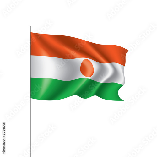 Niger flag  vector illustration on a white background