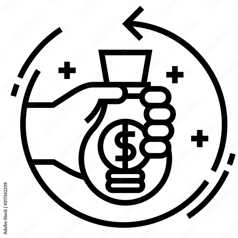 Return of investment Line illustration Return of investment Line illustration
