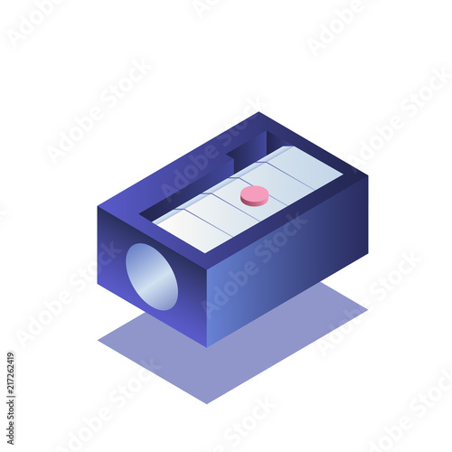 Pencil sharpener Isometric illustration