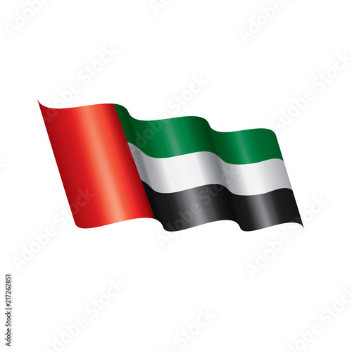 United Arab Emirates flag, vector illustration on a white background