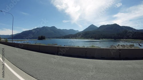 Car Window View of Keechelus Lake Washington photo