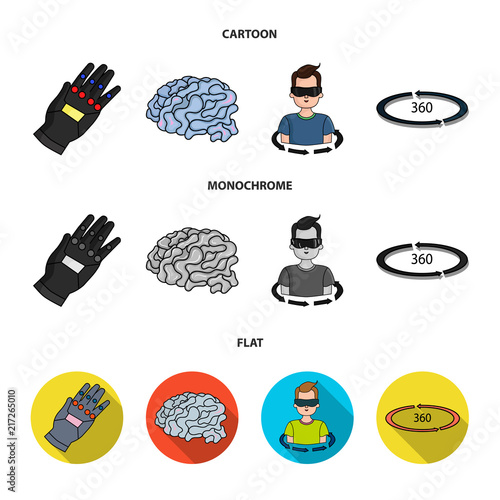 Technology, innovation, man, complemented .Virtual reality set collection icons in cartoon,flat,monochrome style vector symbol stock illustration web.