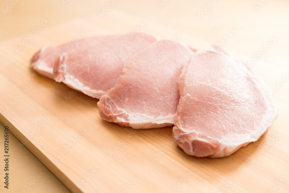 Raw pork meat