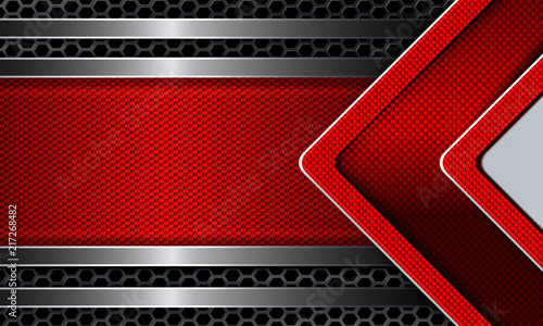 Geometric texture design with a red frame and arrow.
