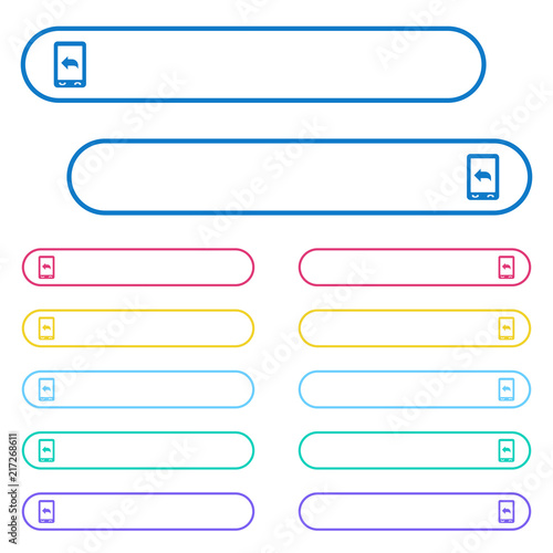 Reply to mobile message icons in rounded color menu buttons