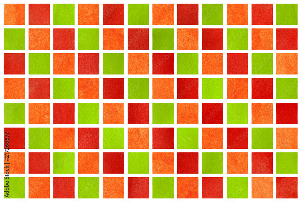 Watercolor square pattern. Watercolor square pattern.