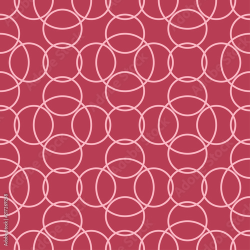 Red geometric print. Seamless pattern