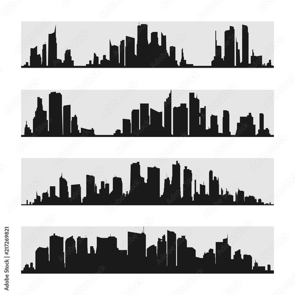 Fototapeta premium City skyline. Flat style.