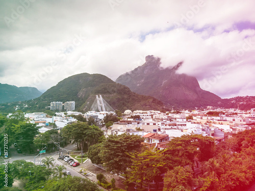 Bild auf Leinwand aerial view of park in Barra da tijuca, Rio de janeiro