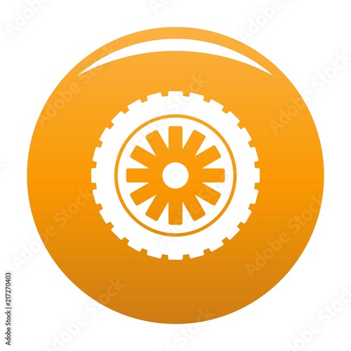 Rubber protector icon. Simple illustration of rubber protector vector icon for any design orange