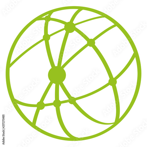 Handgezeichnetes Netzwerk in hellgrün