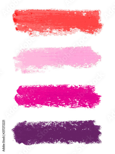 Lipstick smear, different colors vector