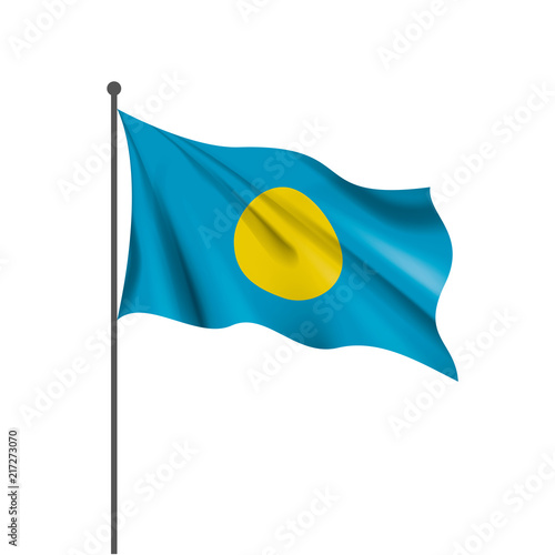 Palau flag  vector illustration on a white background