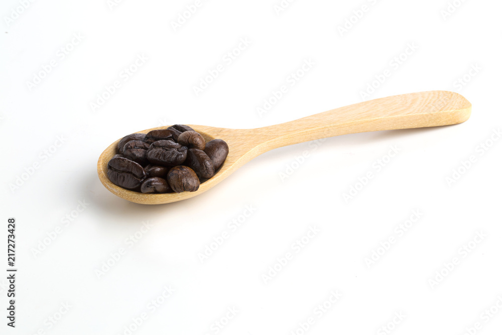 Roasted coffee beans isolated on pure white background for content using. Roasted coffee beans isolated on pure white background for content using.