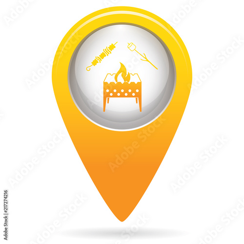 Brazier, zephyr and kebab icon