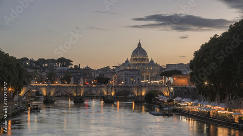 Sunset in Rome, Italy capital