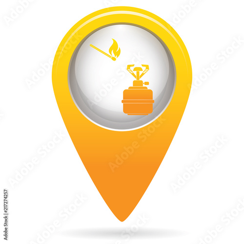 Camping stove icon vector
