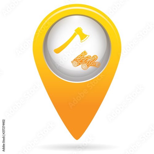 The ax and firewood icon