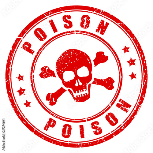 Poison danger stamp