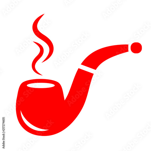 Red pipe vector icon