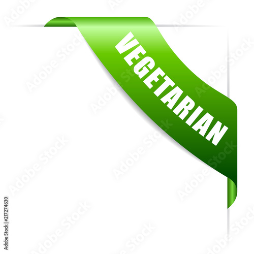Vegetarian food vector ribbon