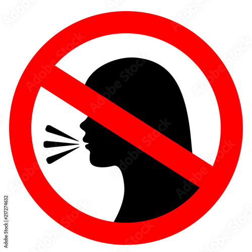 No talk vector sign