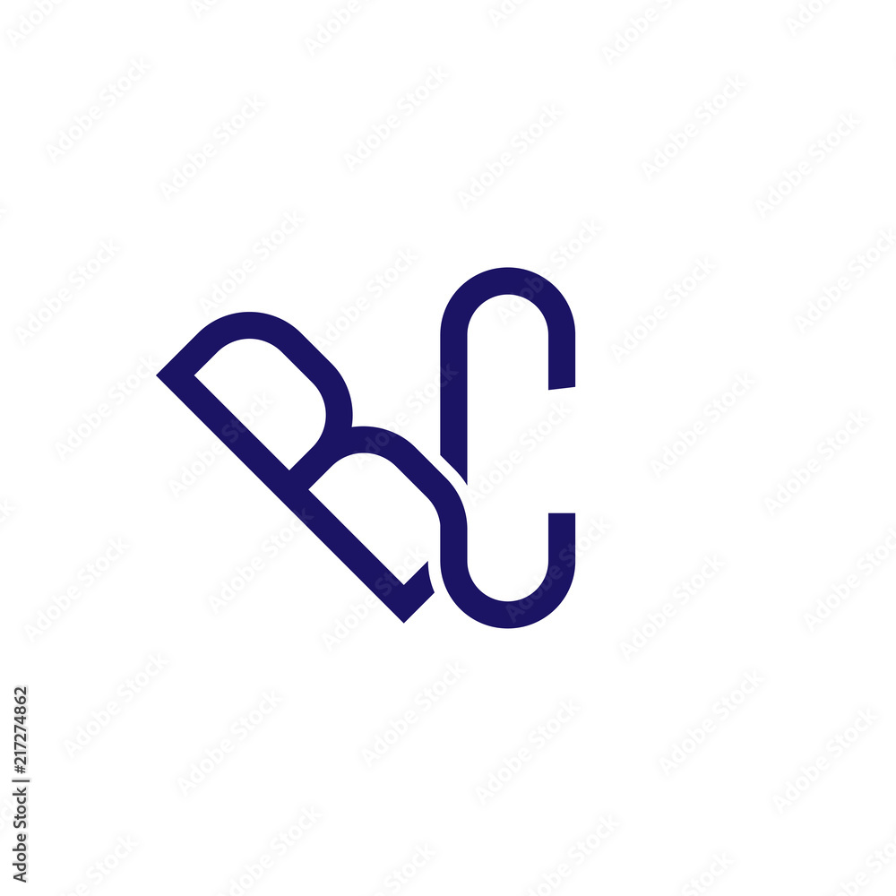 BC Initial Letter Linked logo icon vector BC Initial Letter Linked logo icon vector