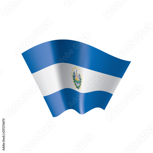 Salvador flag, vector illustration on a white background