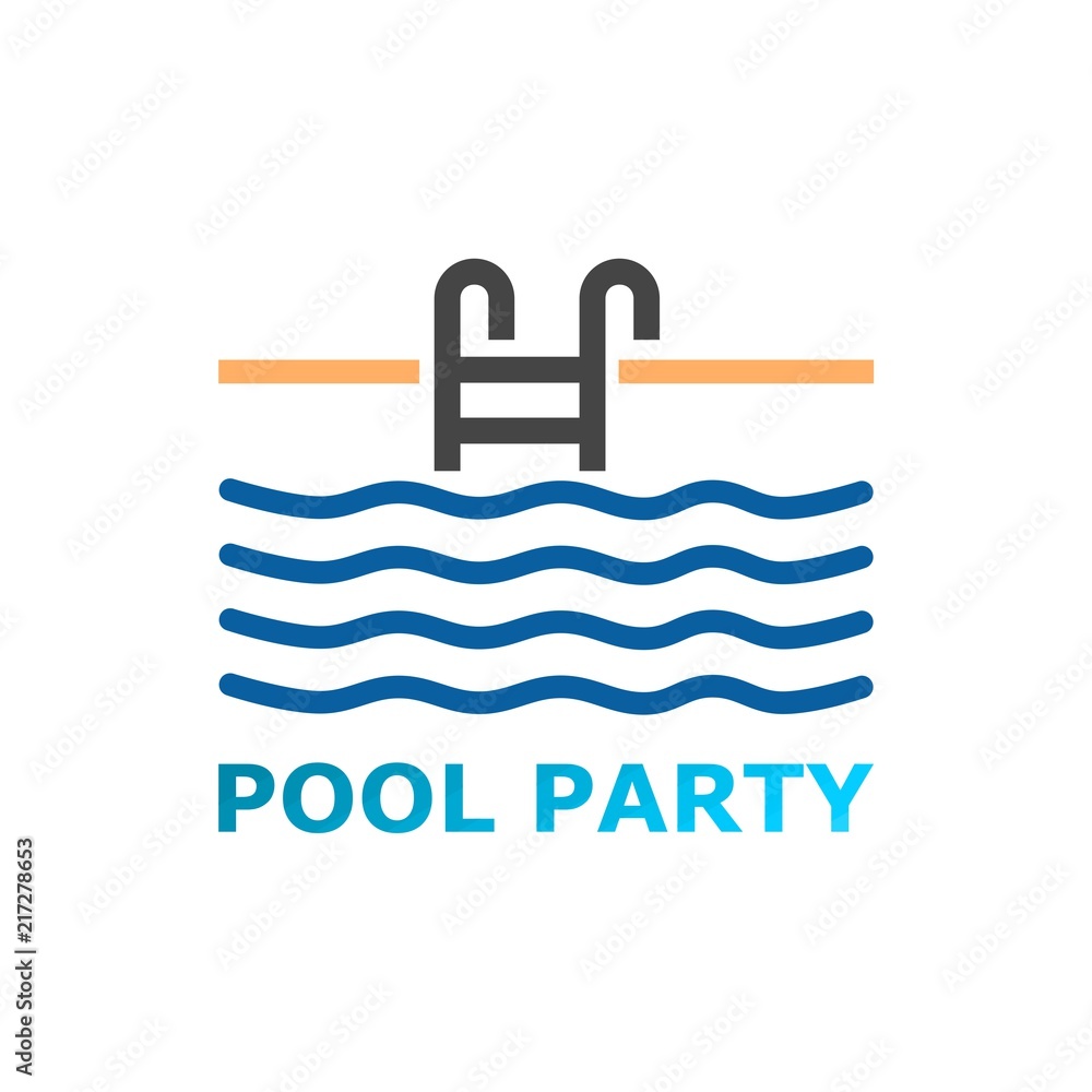 Summer party invitation with swimming pool Summer party invitation with swimming pool