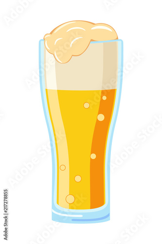Colorful cartoon beer glass