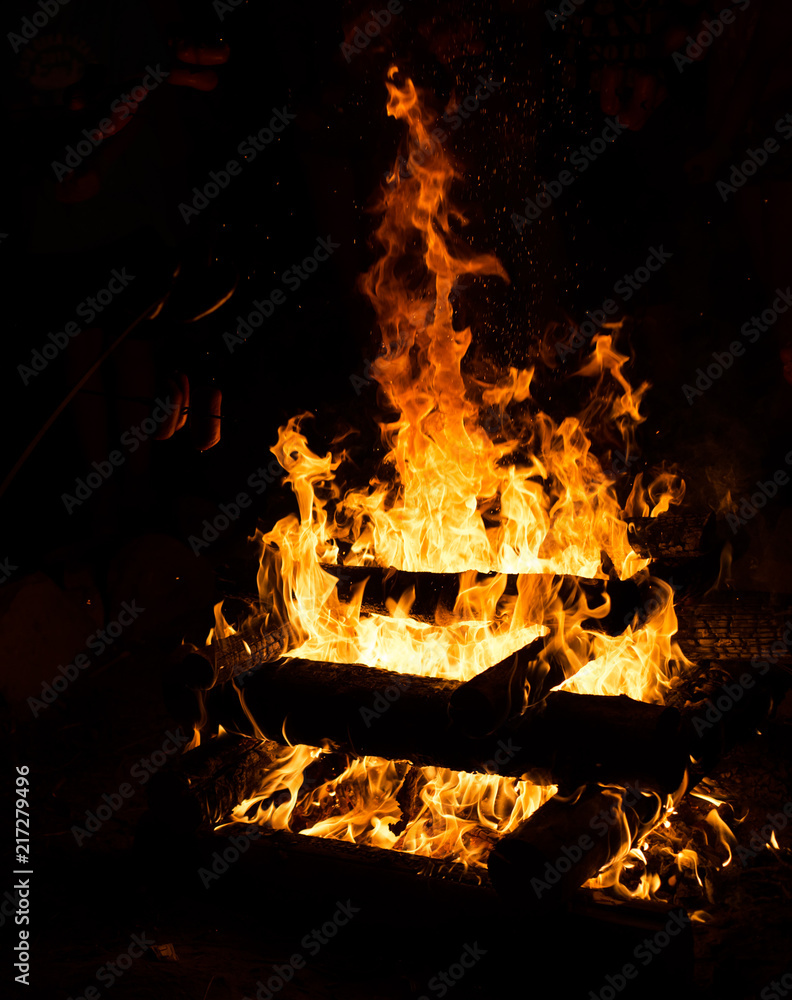 Obraz premium Burning wood