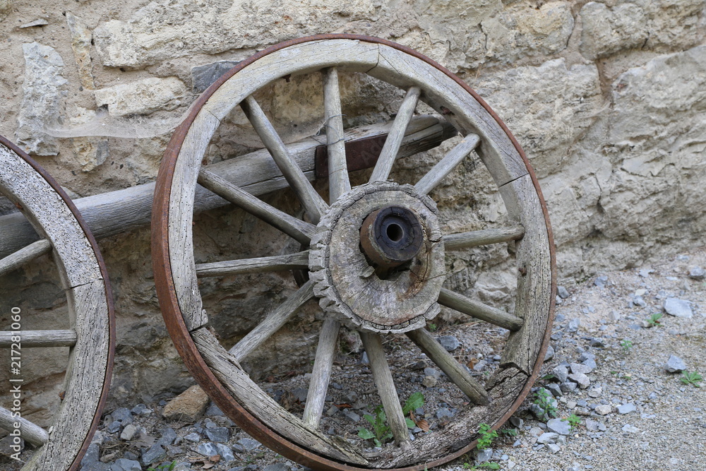 Old wheels from the cart