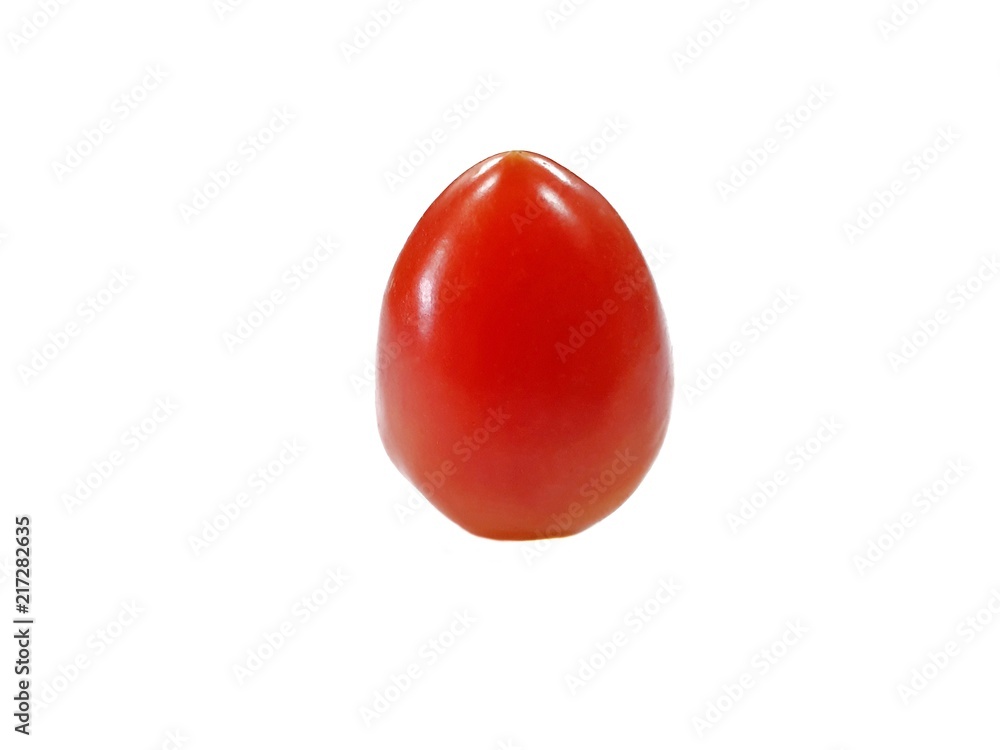 Top view of cherry tomatoes isolated on white background (Solanum lycopersicum var. cerasiforme) Top view of cherry tomatoes isolated on white background (Solanum lycopersicum var. cerasiforme)
